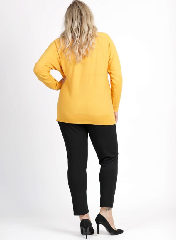 moteriškas geltonas megztinis