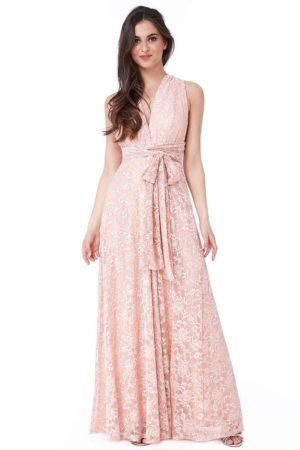 lga nėriniuota suknelė tamsiai rozinis spalvos-01